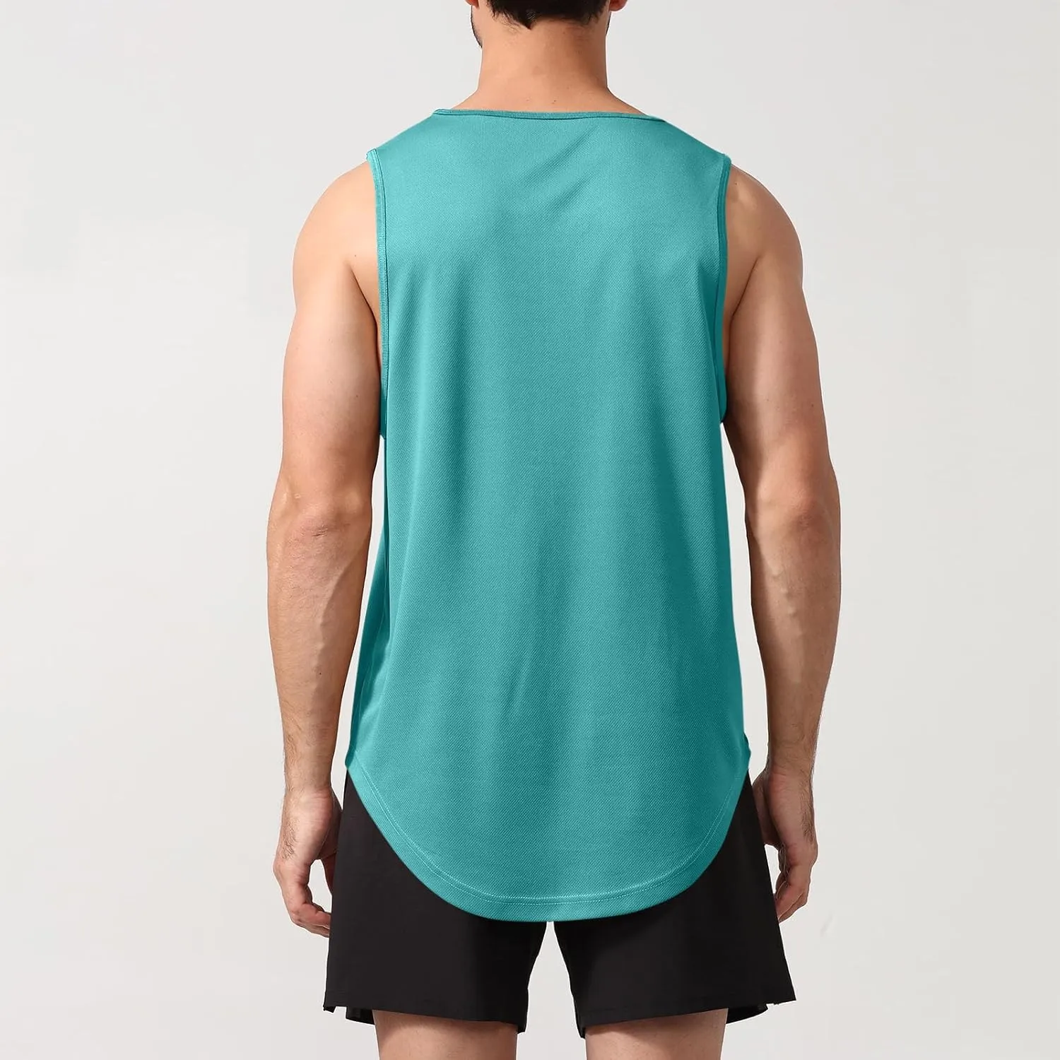 Uillui Mens Fitness Training Tee Quick Dry Loose Lightweight Athletic Tank Tops Gym Workout Shirts Active Sleeveless T-Shirt