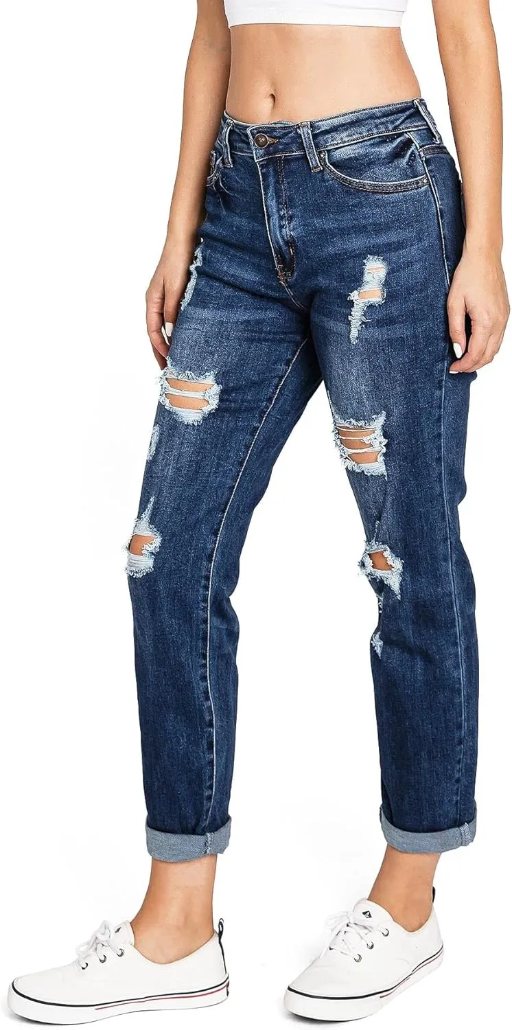 Wax Jeans Women's Juniors High Rise Straight Leg Jeans