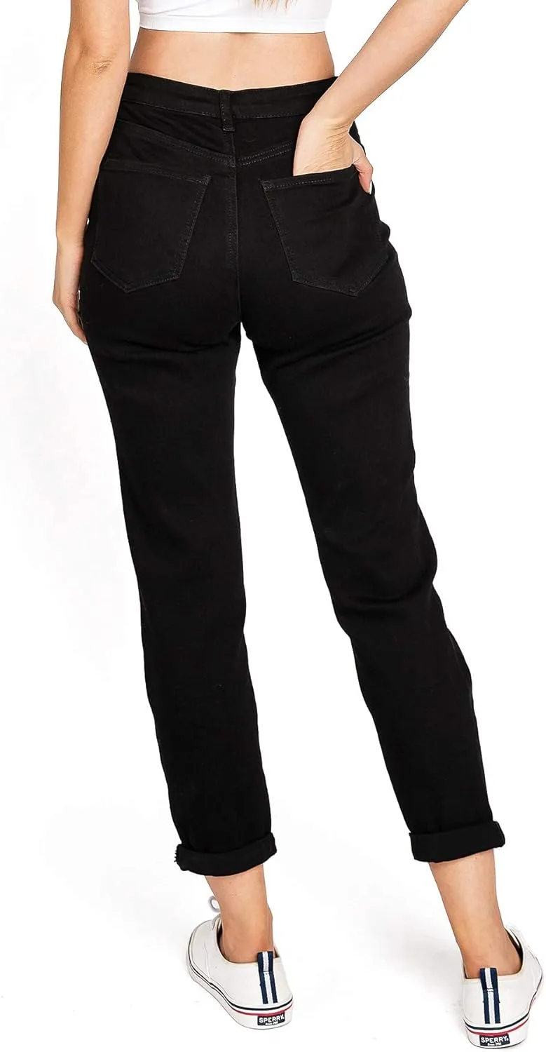 Wax Jeans Women's Juniors High Rise Straight Leg Jeans