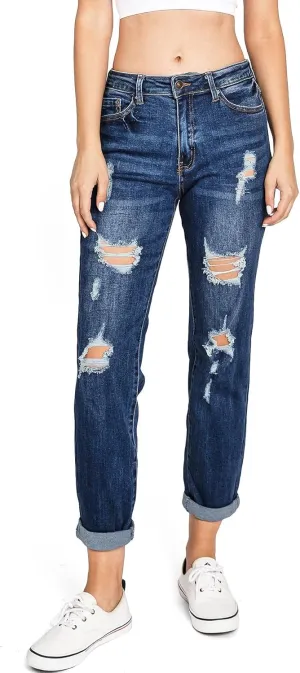 Wax Jeans Women's Juniors High Rise Straight Leg Jeans