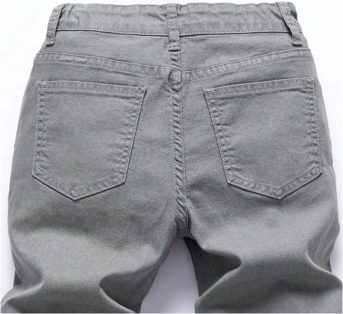 WDIRARA Boy's High Waisted Ripped Jeans Stretch Distressed Skinny Denim Pants