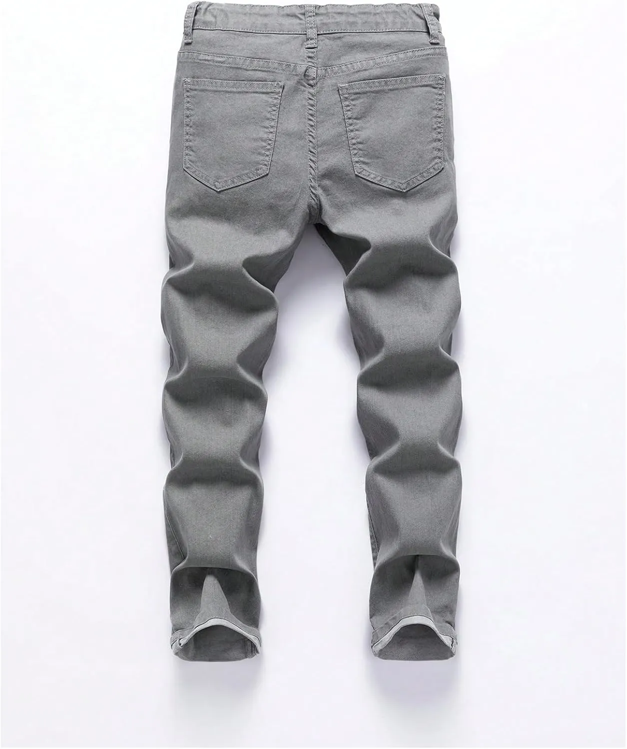 WDIRARA Boy's High Waisted Ripped Jeans Stretch Distressed Skinny Denim Pants