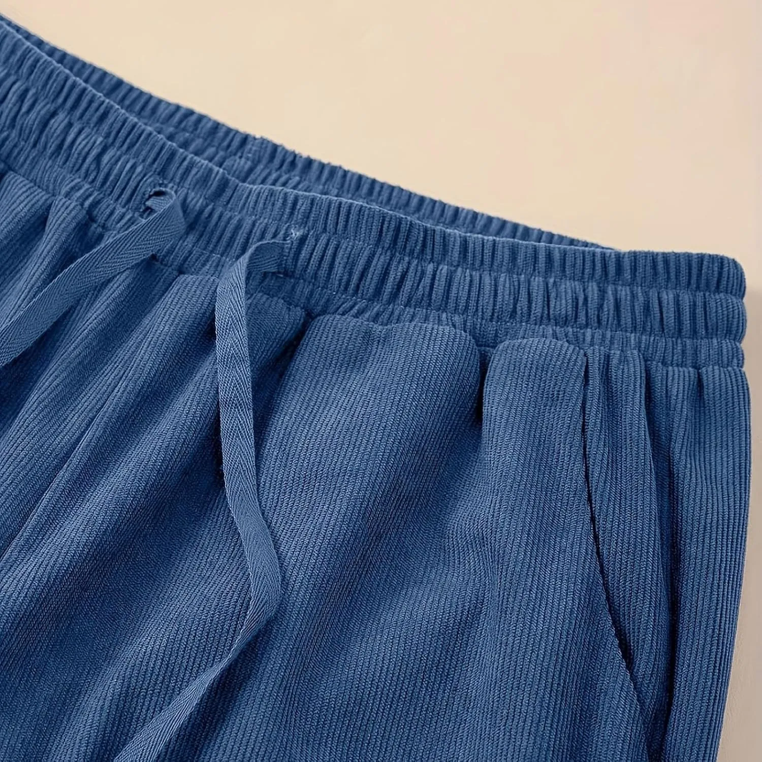 Wide Leg Track Pants Women High Waisted Straight Leg Pants Loose Fit Casual Lounge Trouser Knitted Trendy Sweatpants