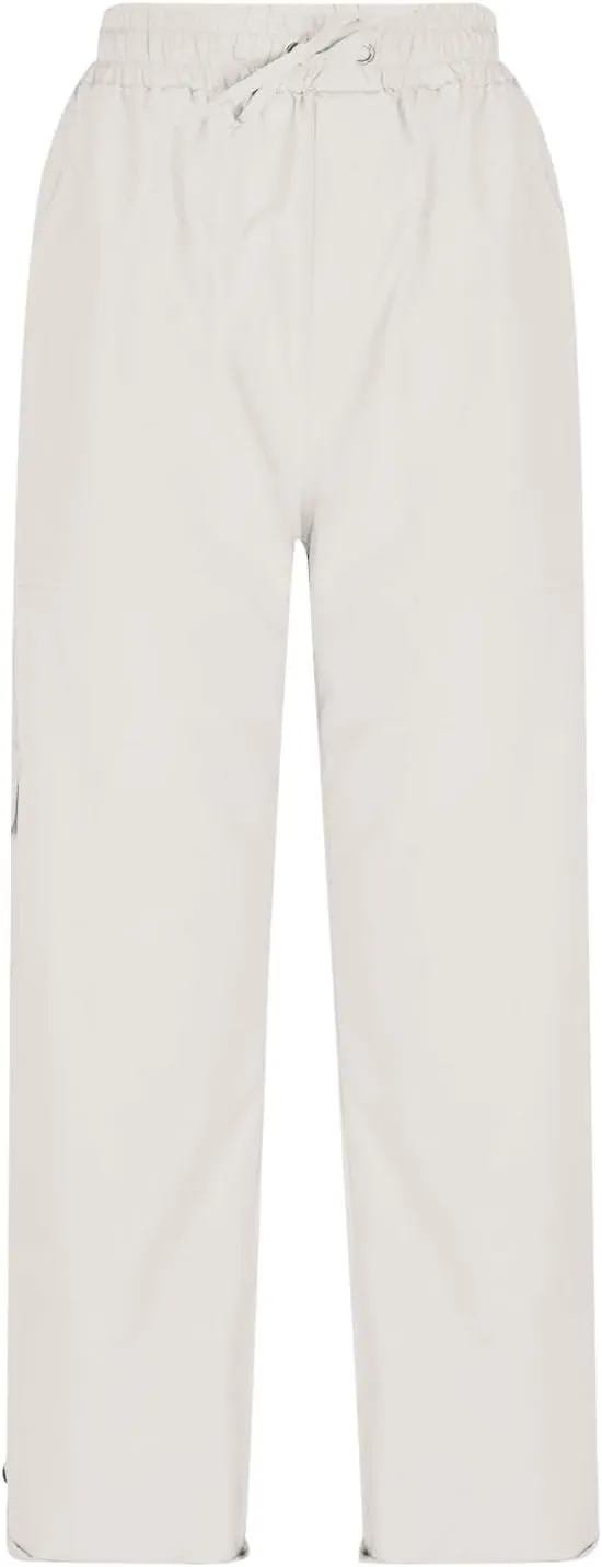 Women Fashion Elastic High Waist Pants with Pockets Trousers Outdoor Casual Sports Loose Cargo Pants