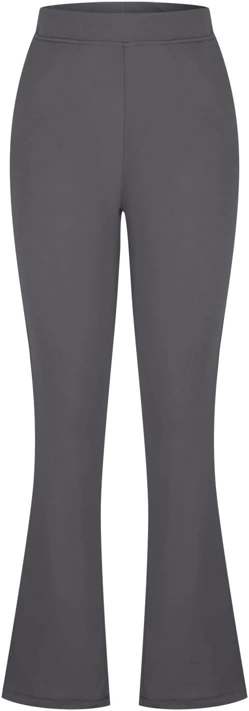 Women High Waist Yoga Pants Tummy Control Stretchy Straight Pant Comfy Business Trouser Workout Gym Legging Pockets