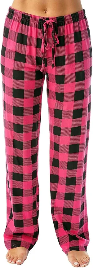 Women Plaid Printed Pants Full Length Long Trousers Sports Pants Business Casual Trousers