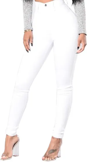 Women Skinny Ripped Jeans Stretch Distressed Destroyed Denim Pants