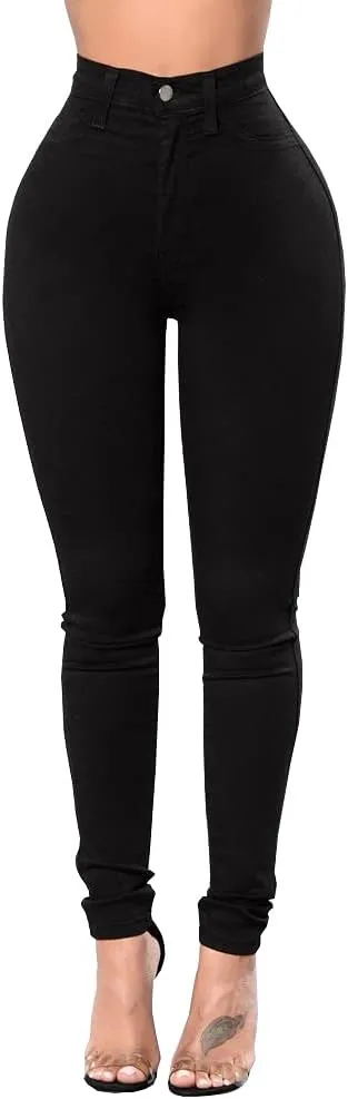 Women Skinny Ripped Jeans Stretch Distressed Destroyed Denim Pants