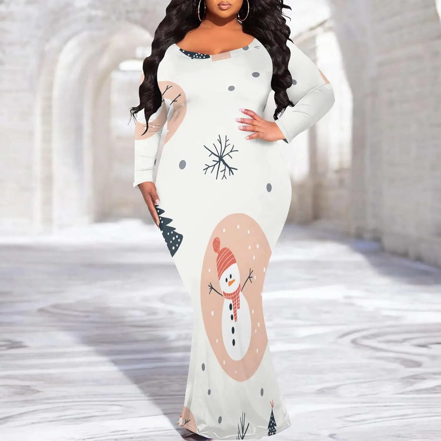 Women's 2024 Autumn Wrap Floor Length Dresses Long Sleeve Trendy Elegant Mermaid Party Casual Sexy Bodycon Long Maxi Dress