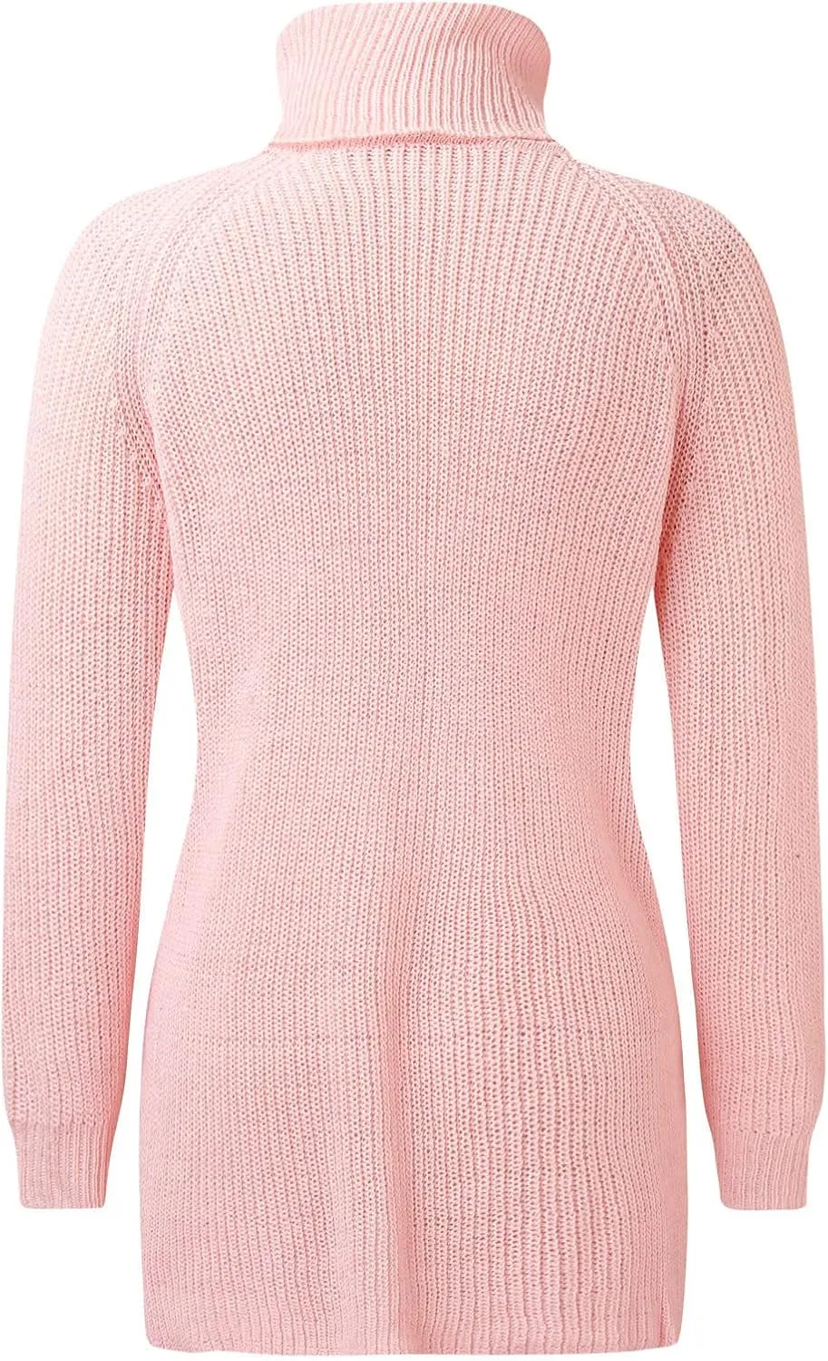 Women's 2024 Fall Turtleneck Sweaters Dress Oversized Long Sleeve Casual Knit Pullover Short Mini Dresses