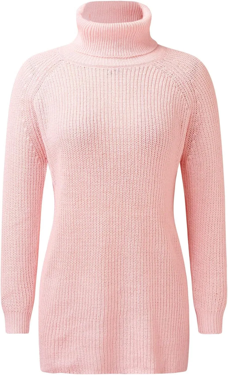 Women's 2024 Fall Turtleneck Sweaters Dress Oversized Long Sleeve Casual Knit Pullover Short Mini Dresses