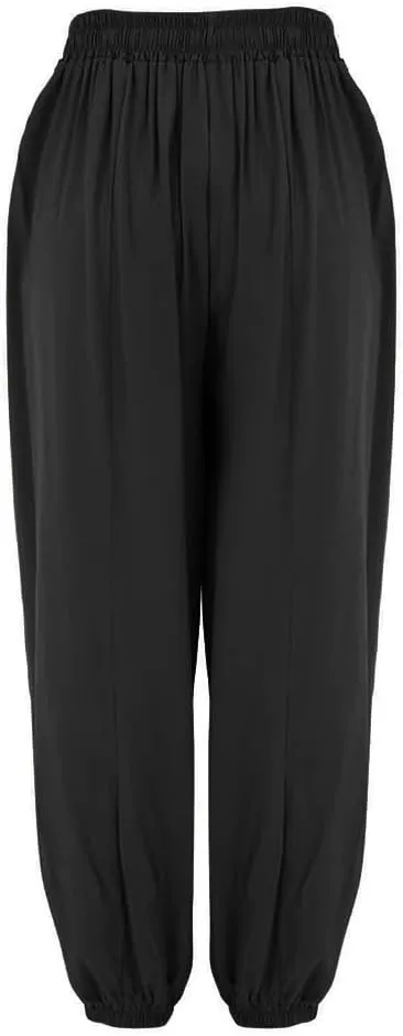 Womens Casual Cotton Linen Pants Pants Long Drawstring Linen Women Waist Loose Comfy Straight Leg Pants with Pockets
