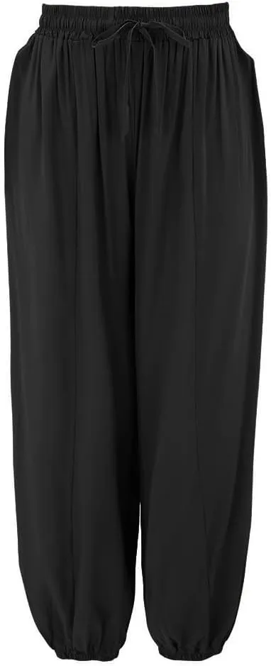 Womens Casual Cotton Linen Pants Pants Long Drawstring Linen Women Waist Loose Comfy Straight Leg Pants with Pockets