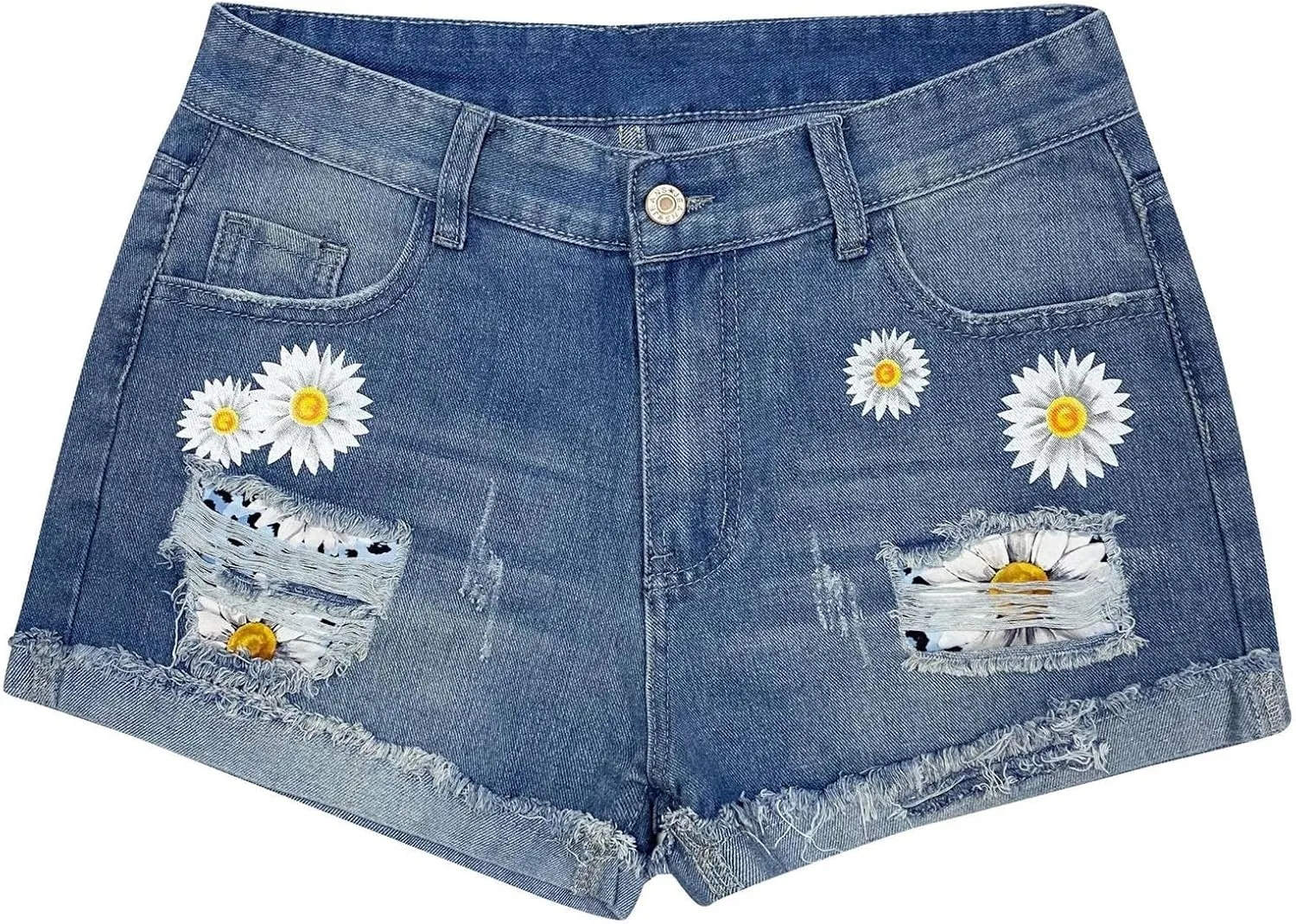 Women's Denim Pants Summer Baggy High Waisted Flowy Wide Leg Buttons Pleated Casual Jean Shorts 2025 Fashion Shorts