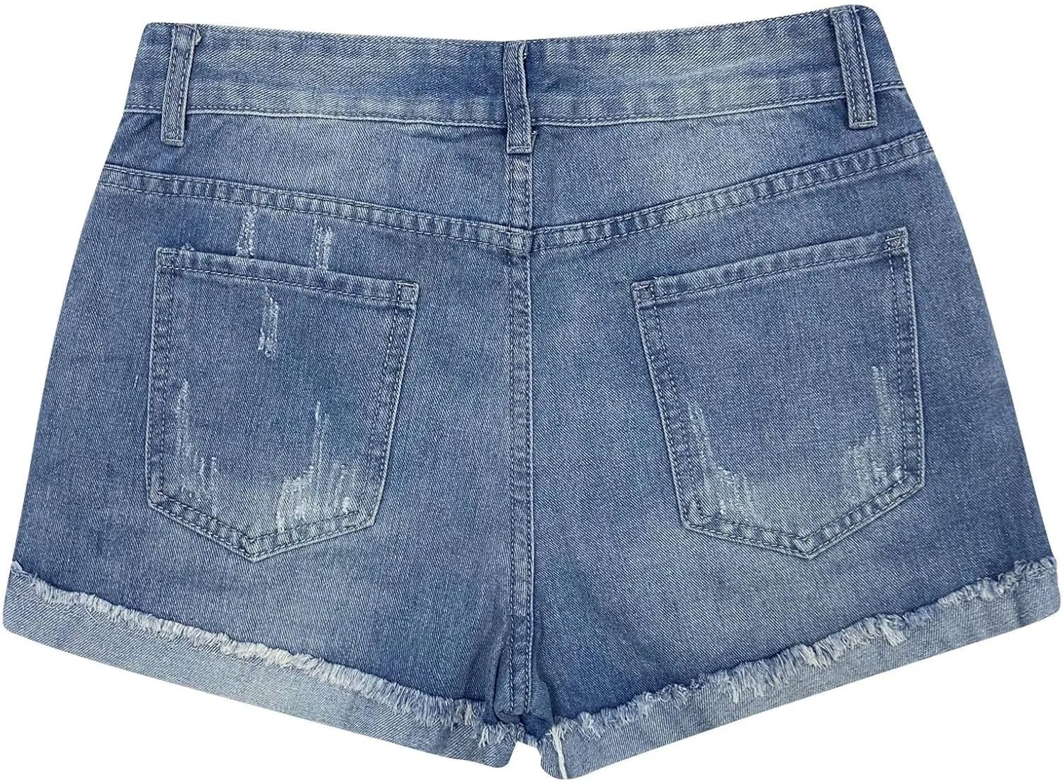 Women's Denim Pants Summer Baggy High Waisted Flowy Wide Leg Buttons Pleated Casual Jean Shorts 2025 Fashion Shorts