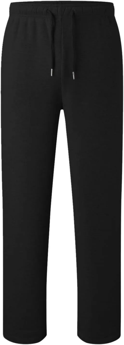 Womens Fleece Lined Sweatpants Wide Straight Leg Pants Bottom Joggers Pants Workout High Waist Yoga Pants with Pockets