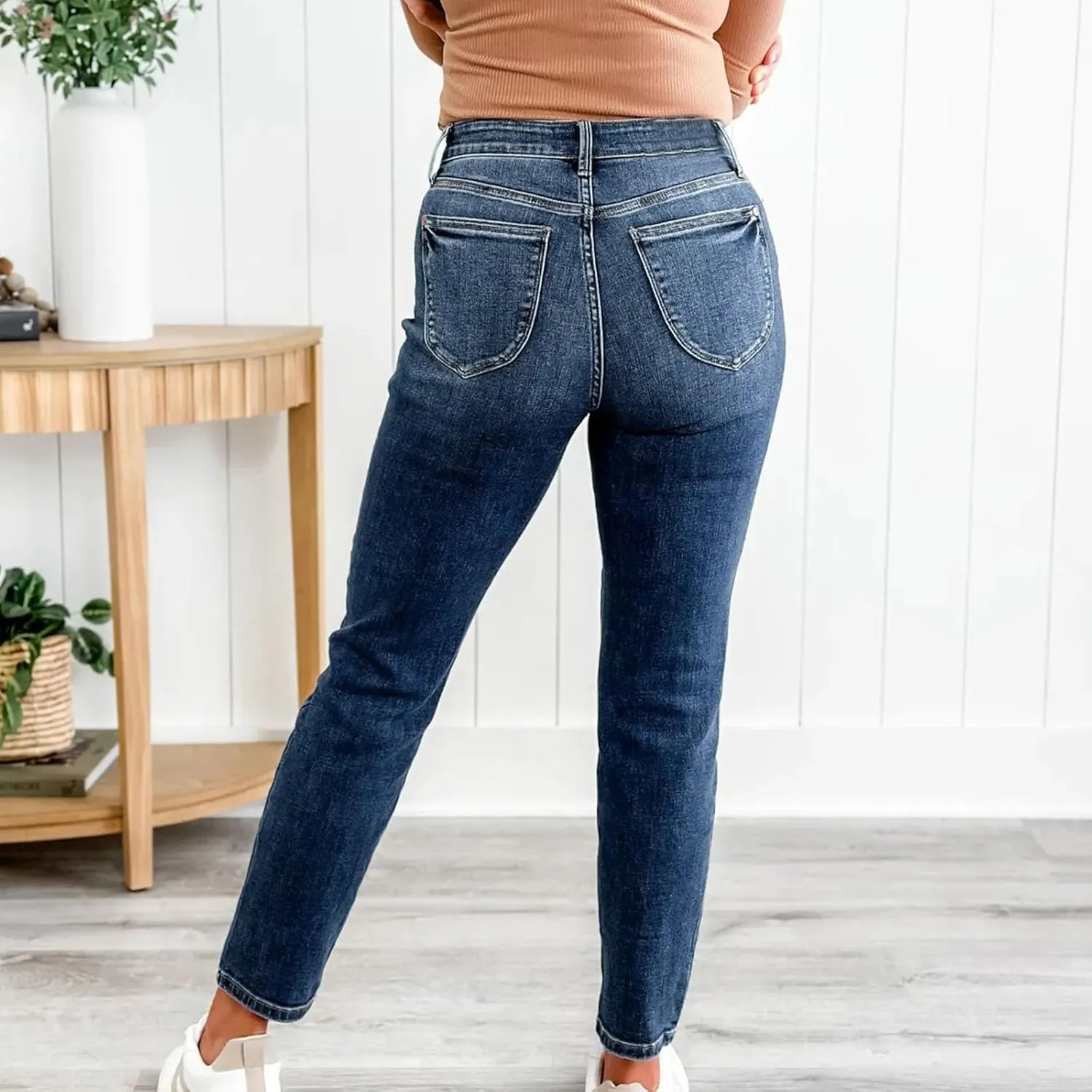 Womens Rise Stretch Boot Cut Jeans Fitting High Waisted Jeans Jeans Womans Woman's Jeans Jean