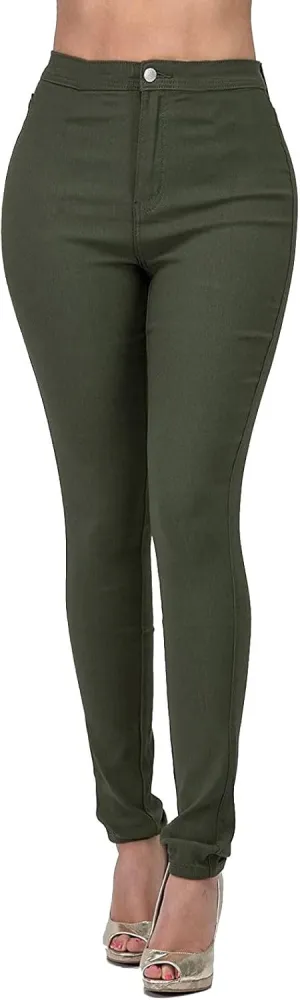 Women's Skinny Jeans Stretchy High Waisted Tummy Control Leggings Butt Lifting Denim Pants Slim Fit Casual Jean