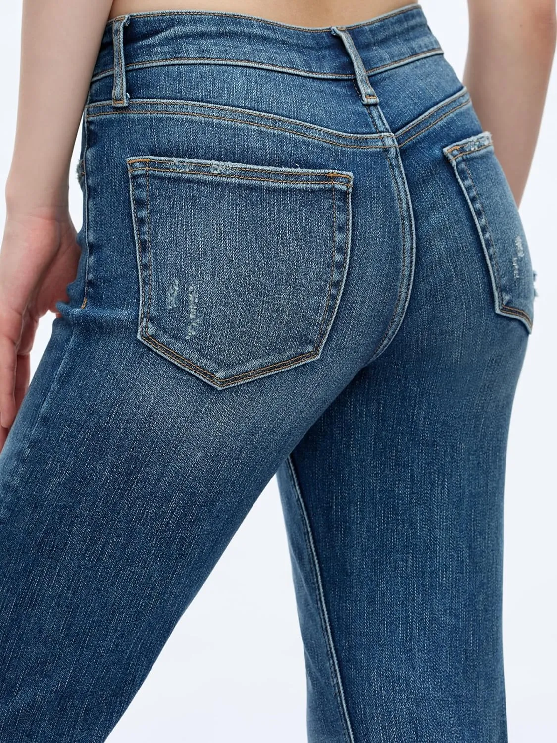 Women's Straight Leg Jeans High Stretchy Mid Rise Trendy Straight Leg Jeans Classic Fit Denim Jeans for Women