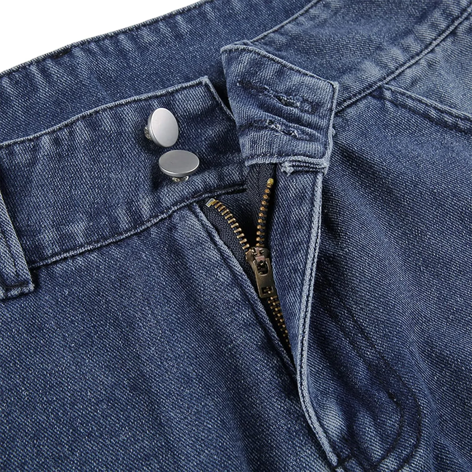 Y2k Baggy Jeans for Women Low Waist Wide Leg Denim Jeans Casual Cargo Pants Harajuku Pockets Trousers Streetwear
