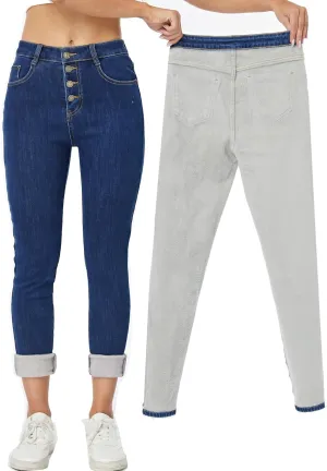 Yehopere Women's Fleece Lined Thermal Winter Jeans Skinny Denim Pants Jeggings Warm Stretch Jeans